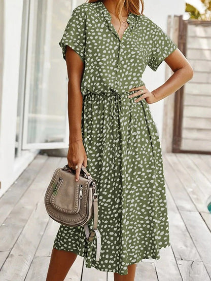 Casual Knee Length Short Sleeve Dress