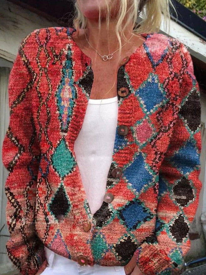 Classic Floral Open Cardigan
