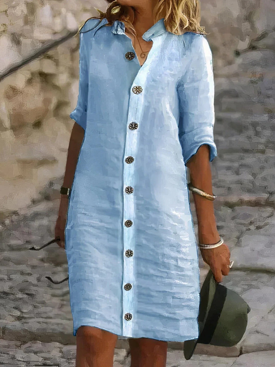 Classic Front Button Sundress - Pexav
