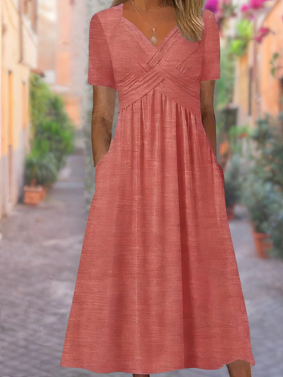 Sunny Sleeveless V Dress