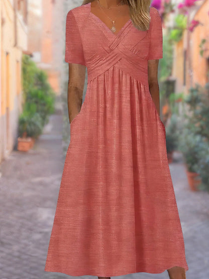 Sunny Sleeveless V Dress