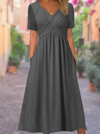 Sunny Sleeveless V Dress - Pexav