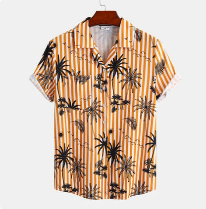 Vintage Island Shirt with Floral Design