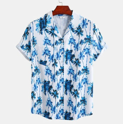 Vintage Island Shirt with Floral Design