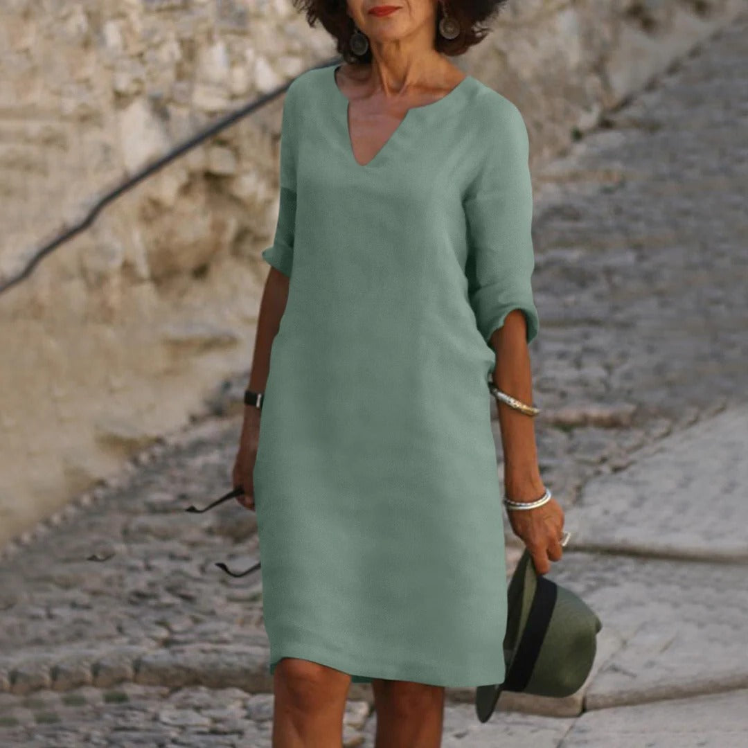 Sundress with V Neckline - Pexav