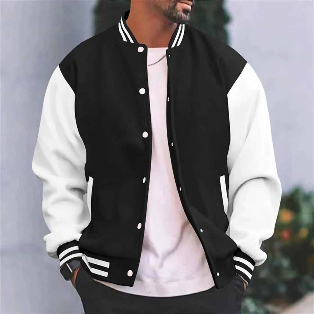 Classic Sports Bomber Jacket For Men - Pexav