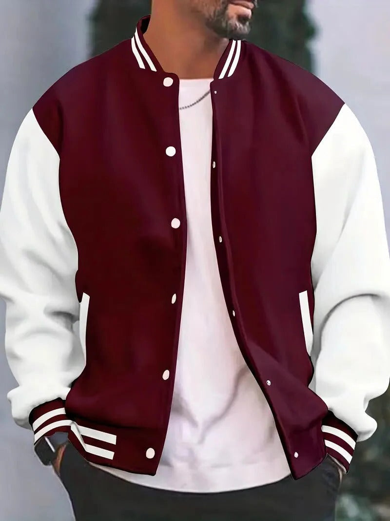 Classic Sports Bomber Jacket For Men