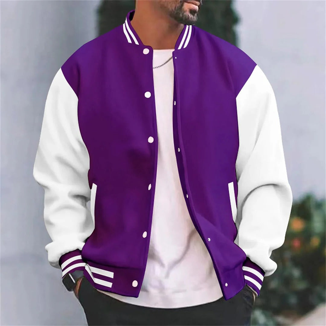 Classic Sports Bomber Jacket For Men