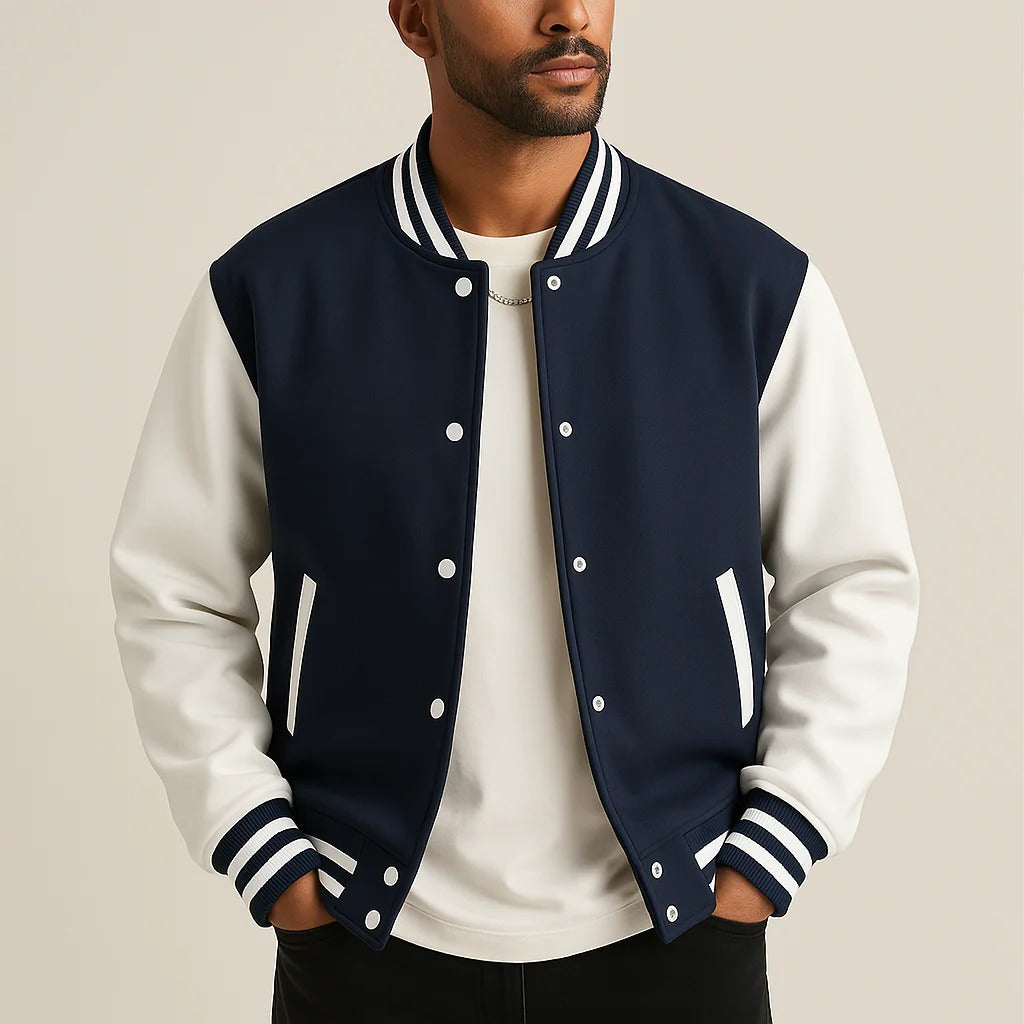 Classic Sports Bomber Jacket For Men