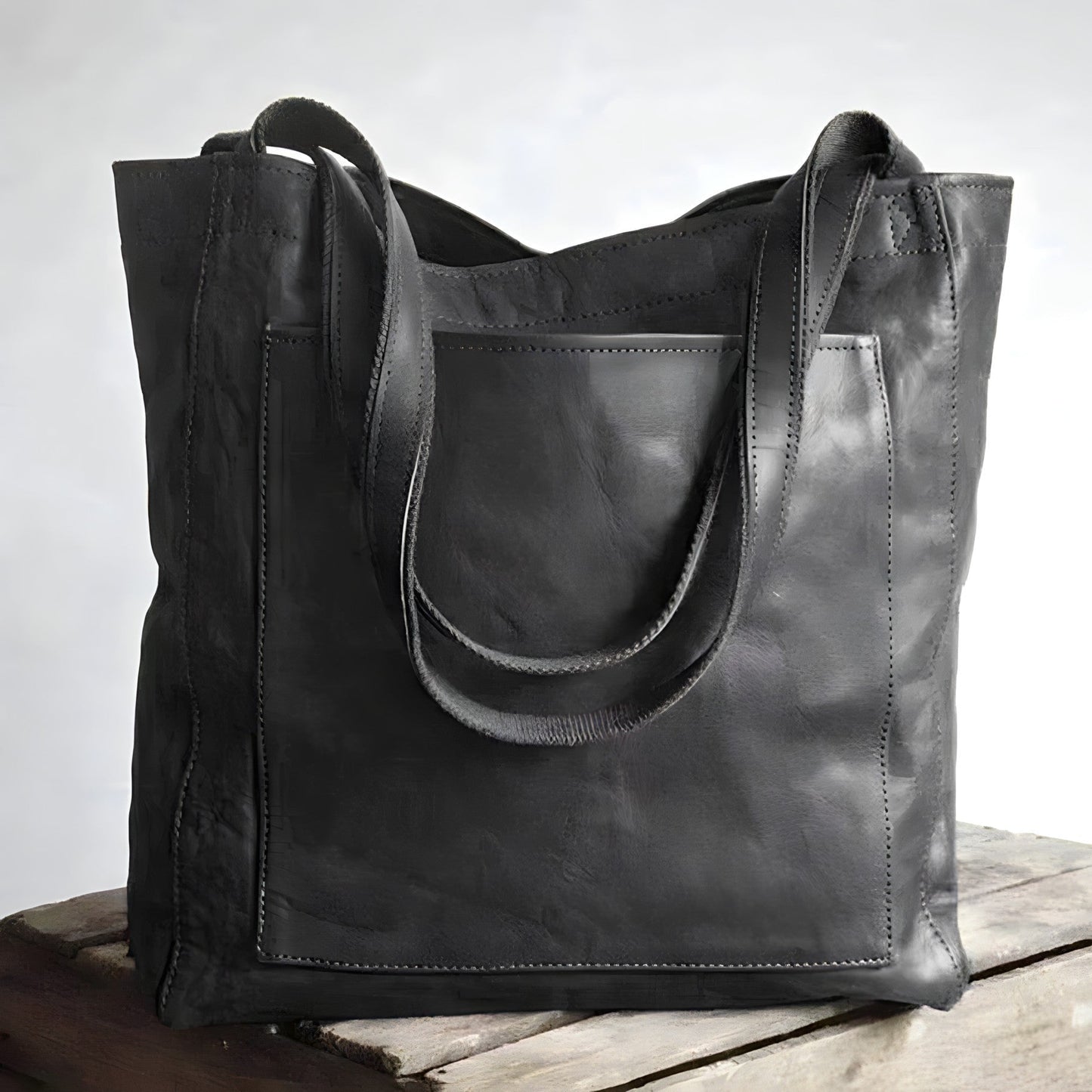 Luxurious Faux Leather Large Shoulder Bag