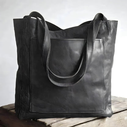 Luxurious Faux Leather Large Shoulder Bag