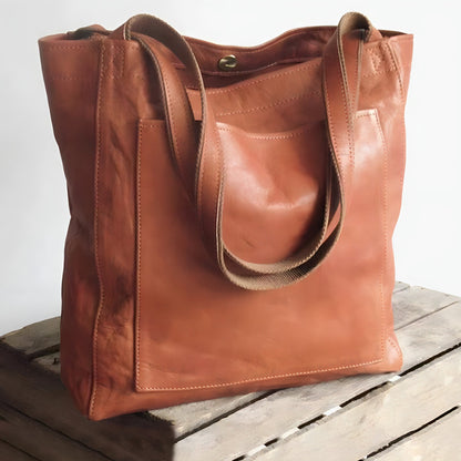 Luxurious Faux Leather Large Shoulder Bag - Nocini