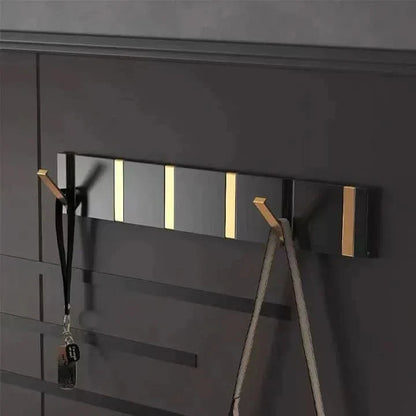 Sleek Metal Coat Rack With Foldable Hooks - Nocini