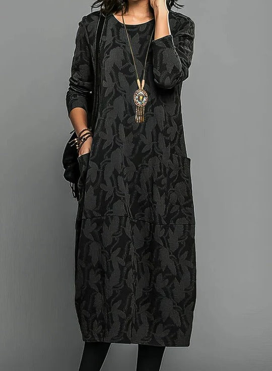 Warm Round Neck Ladies Winter Dress
