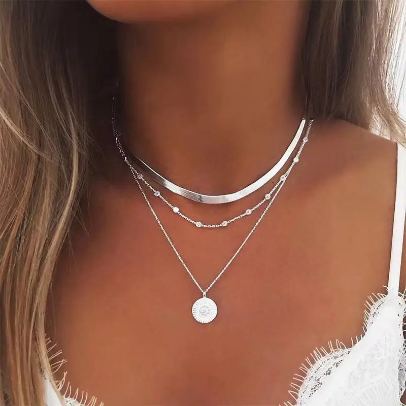 Stylish Multi Layer Necklace Set - Nocini