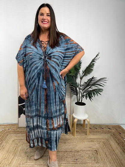 Relaxed Fit Women's Short Sleeve Maxi Dress