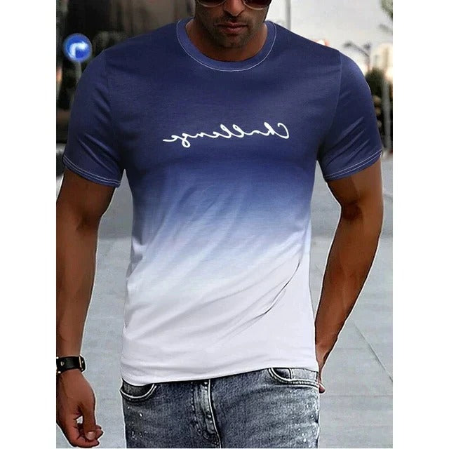 Colorful Mens Ombre Tee Shirt