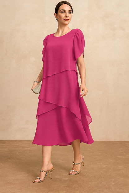 Elegant Lightweight Chiffon Dress - Olytrend