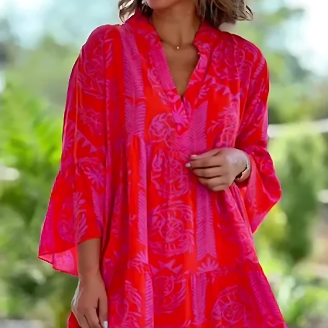 Colorful Flower Layered Sundress for Women
