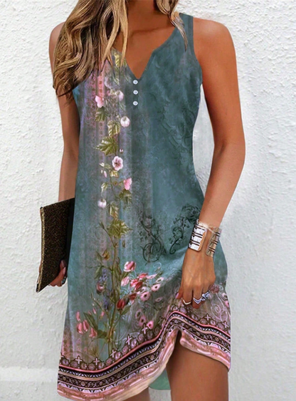 Casual Fit Sleeveless Sundress for Women