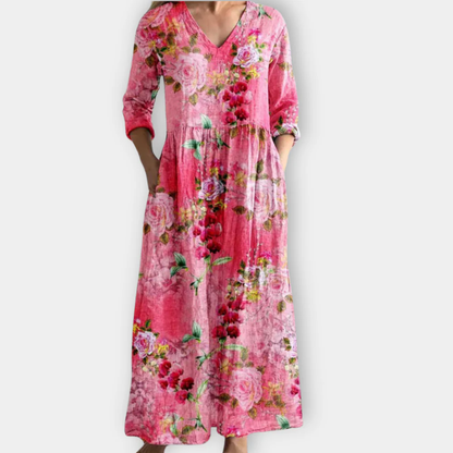 Elegant Floral Long Maxi Dress