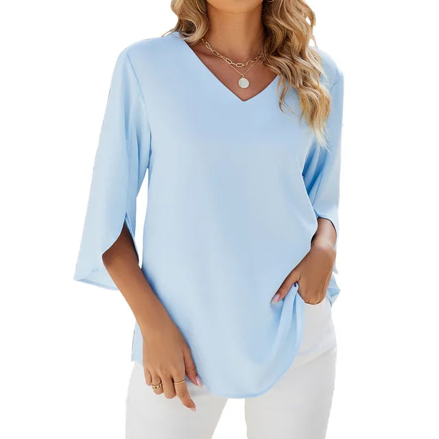 Women's Classic V Neck Shirt - Olytrend