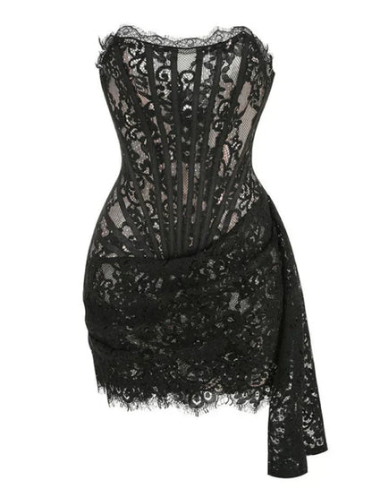 Sexy Lace Corset Mini Dress