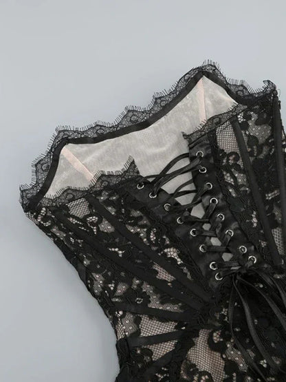 Pretty Lace Corset Party Dress