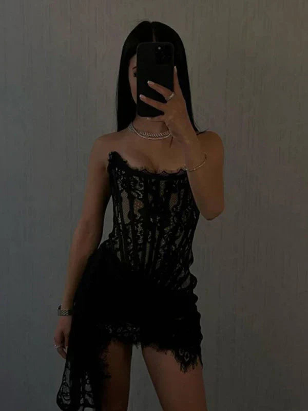 Pretty Lace Corset Party Dress