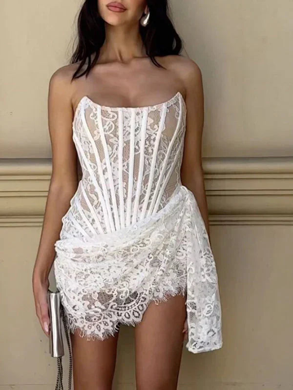 Pretty Lace Corset Party Dress