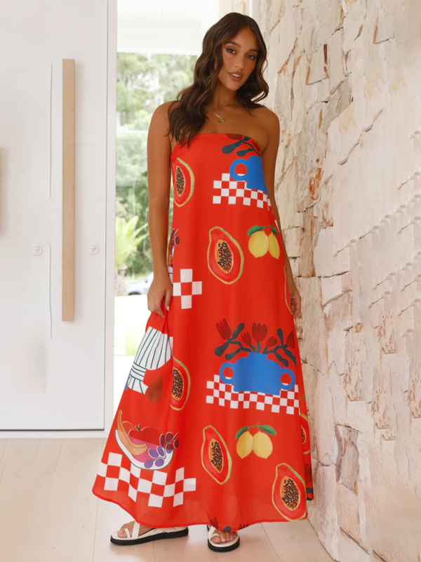 Sleeveless Maxi Dress with Flowy Comfortable Design - Nocini