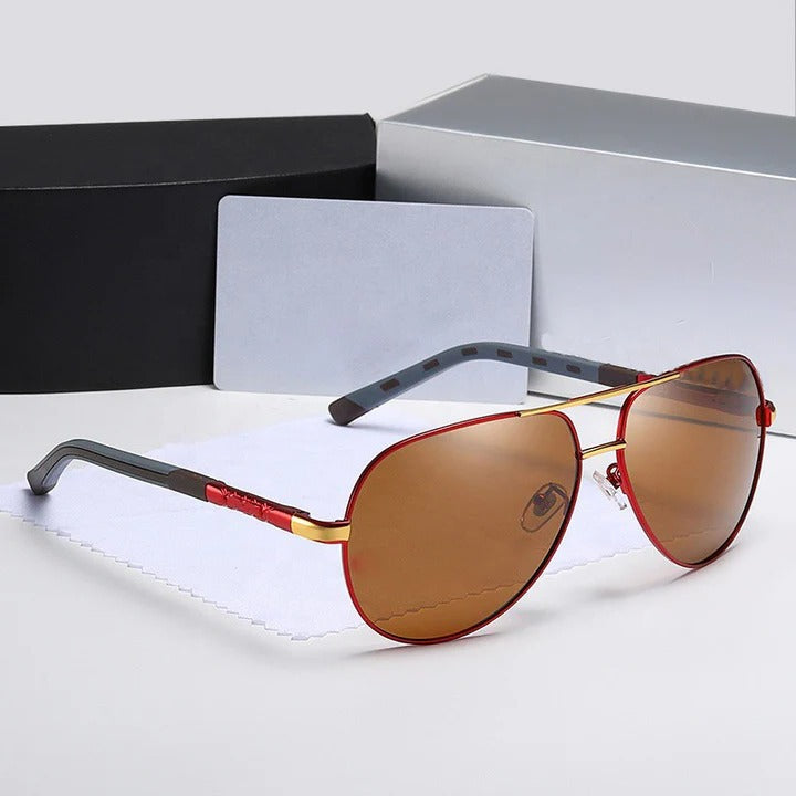 Polarized Metal Aviator Sunglasses