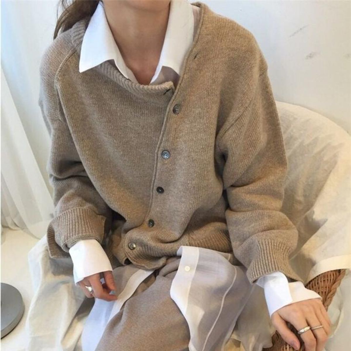 Cozy Women's Open Front Long Sleeve Cardigan Sweater