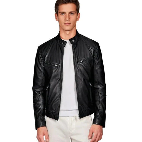 Classic Mens Leather Coat