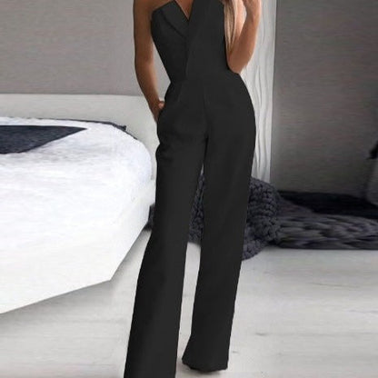 Chic Strapless Wide Leg Jumpsuit for Women