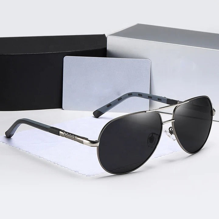 Polarized Metal Aviator Sunglasses