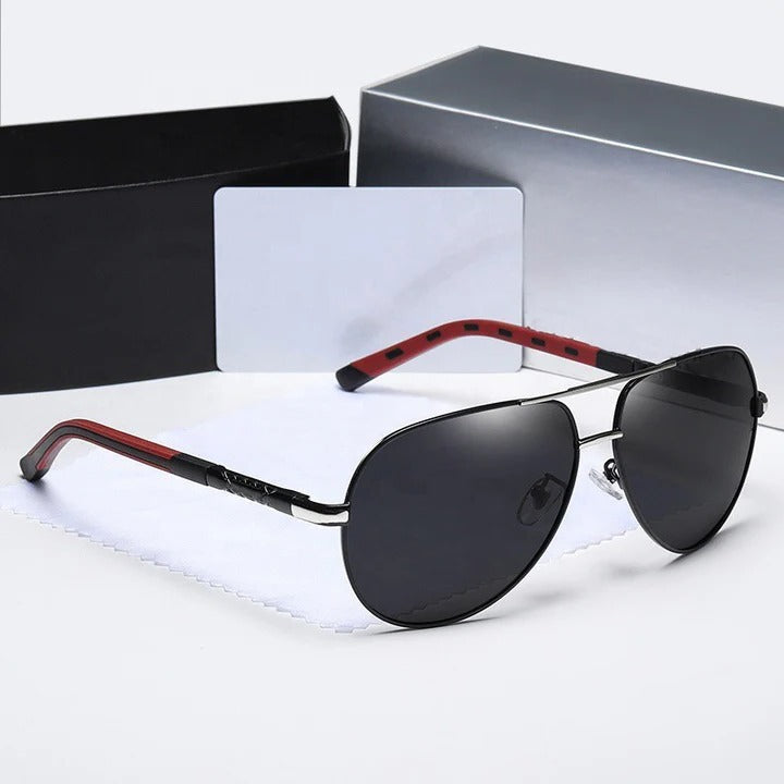 Polarized Metal Aviator Sunglasses