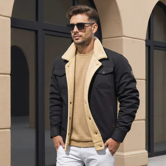 Classic Mens Leather Flight Jacket