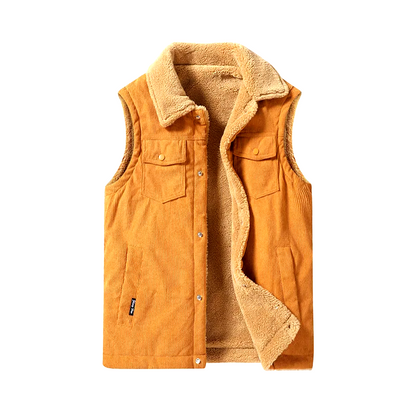 Rugged Corduroy Waistcoat | Classic Snap Vest