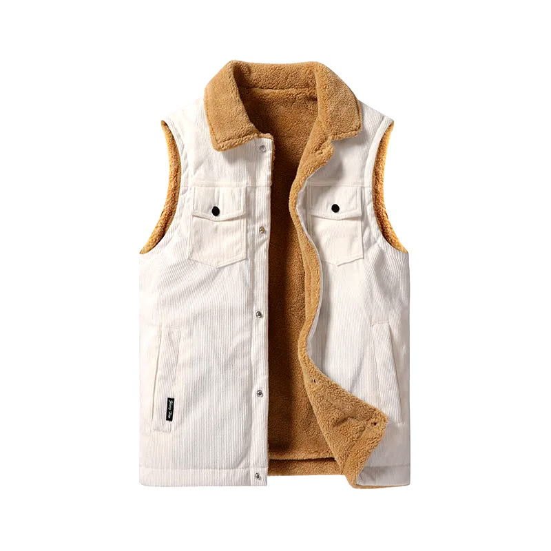Rugged Corduroy Waistcoat | Classic Snap Vest