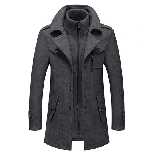 Warm Men's Double Layer Parka Coat