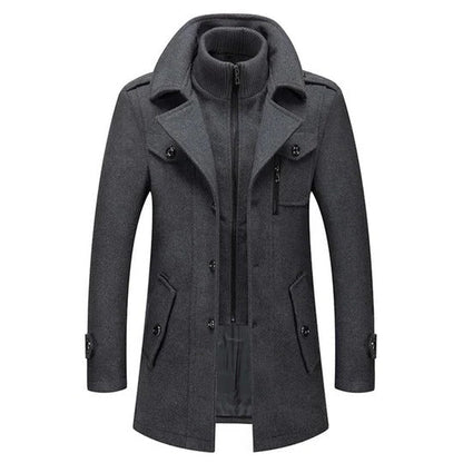 Warm Men's Double Layer Parka Coat