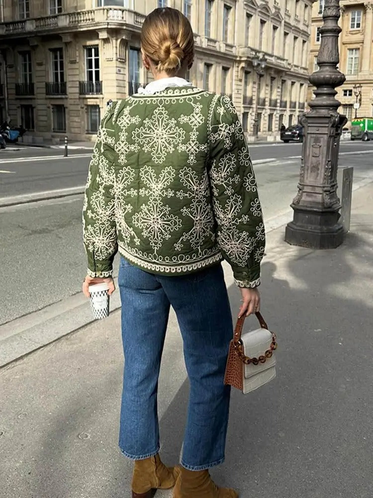 Fashionable Floral Long Sleeve Jacket