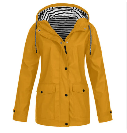 Ladies Waterproof Parka Rain Jacket