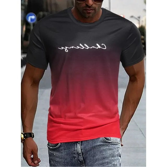 Colorful Mens Ombre Tee Shirt - Pexav