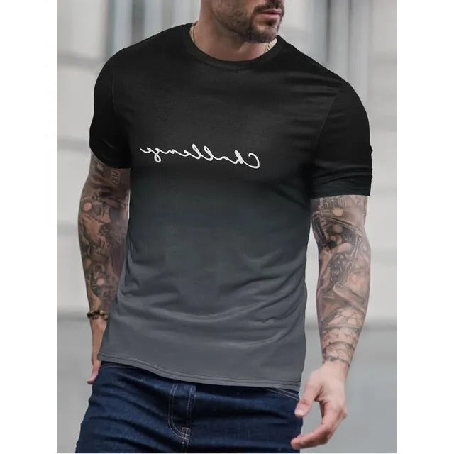 Colorful Mens Ombre Tee Shirt