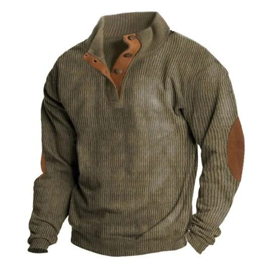 Men's Warm Crew Neck Sweater - Pexav
