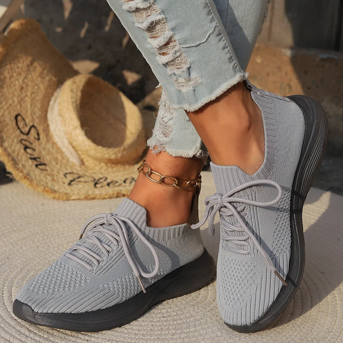 Women's Running Shoes - Flexible Fit - Airy Lightweight Sneakers - Nocini