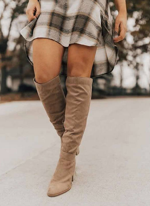 Luxury Suede Mid Calf Boots