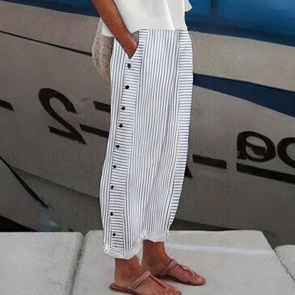 Relaxed Fit Pants with Side Pockets